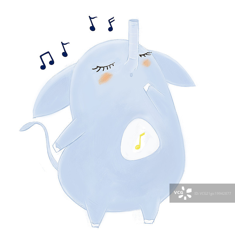 小号里的大象图片素材