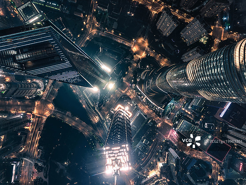 航拍上海陆家嘴图片素材