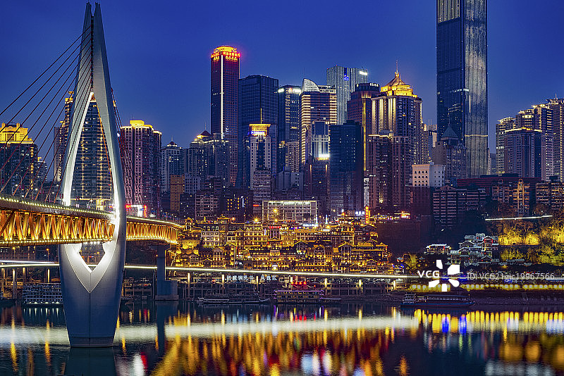 千厮门与洪崖洞图片素材