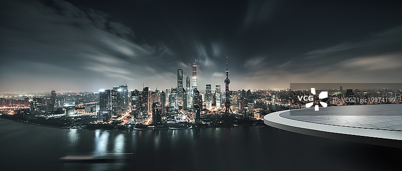 上海城市风光道路平台图片素材