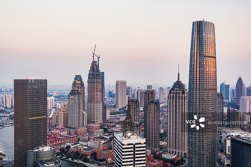 天津海河夜景图片素材