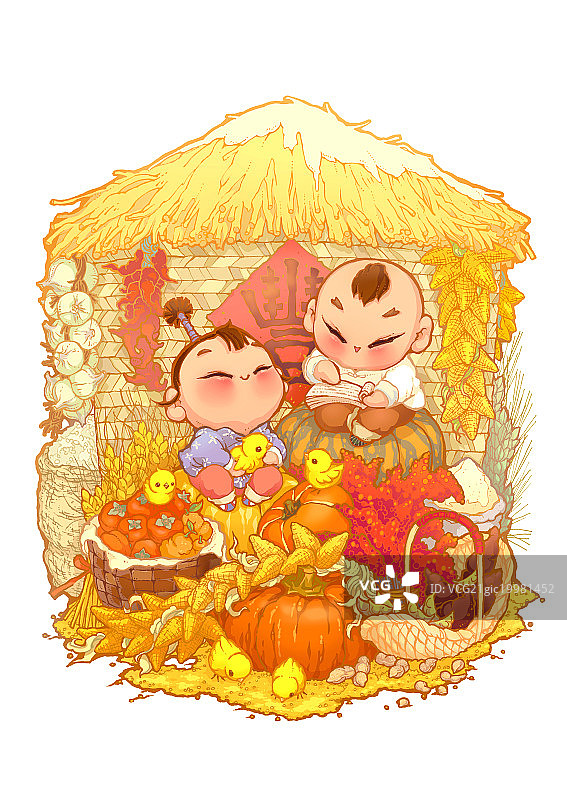 大丸子的丰收图片素材