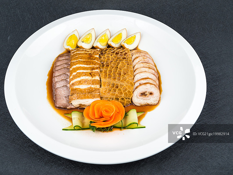 卤味牛肉拼盘图片素材