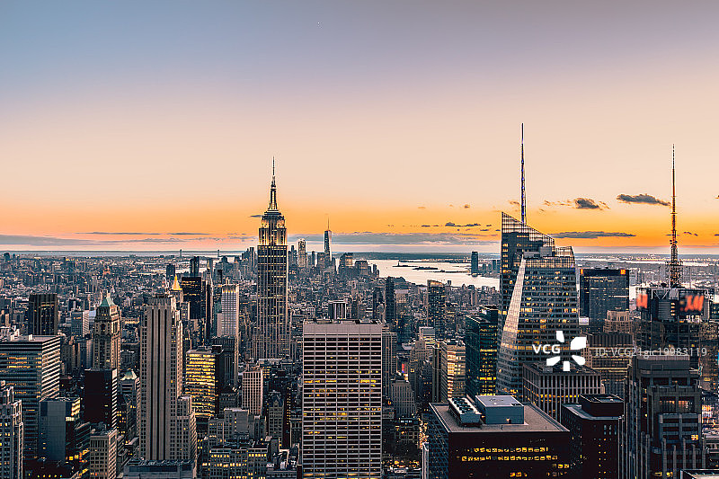 曼哈顿繁华夜景图片素材