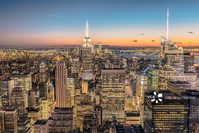 纽约曼哈顿繁华无敌天际线图片素材