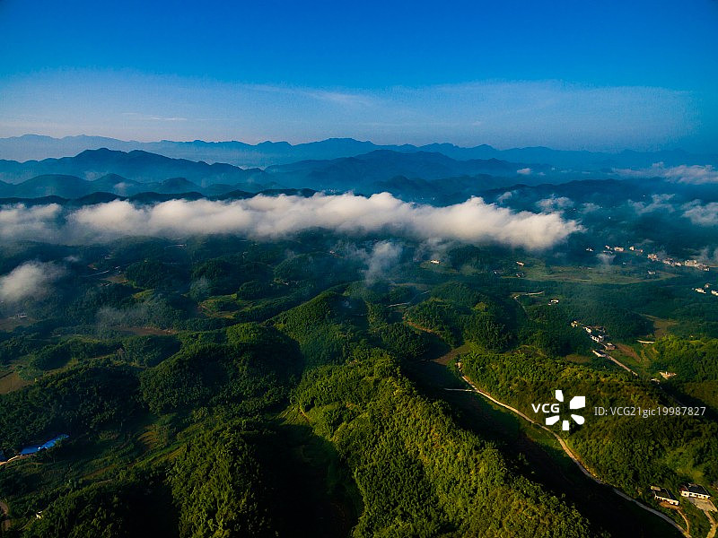 航拍四川蜀南竹海的清晨图片素材