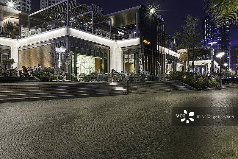 露天咖啡馆饭店休闲夜生活图片素材