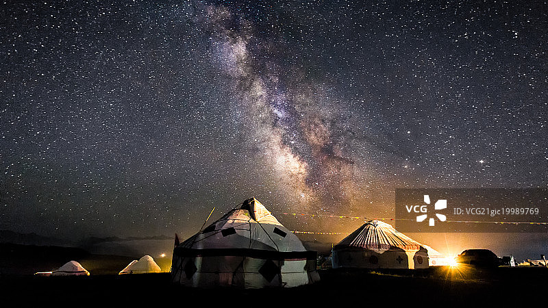 草原星空图片素材