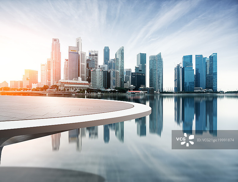 新加坡城市风光道路平台图片素材