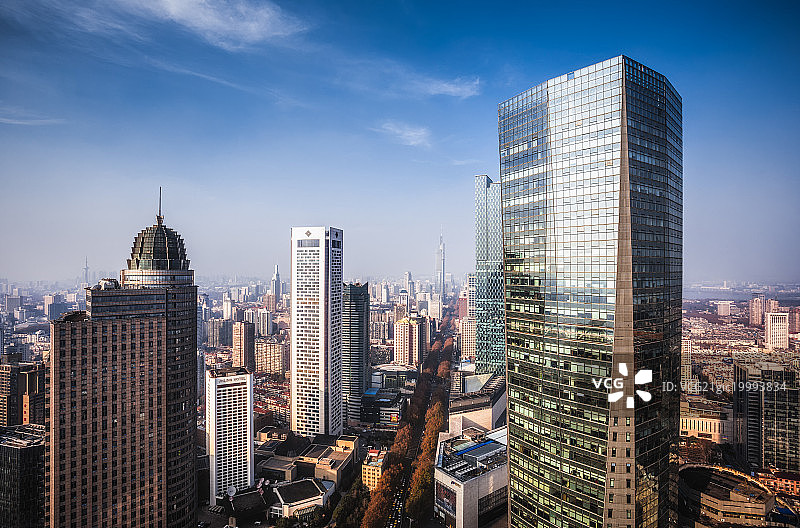 南京天际线图片素材