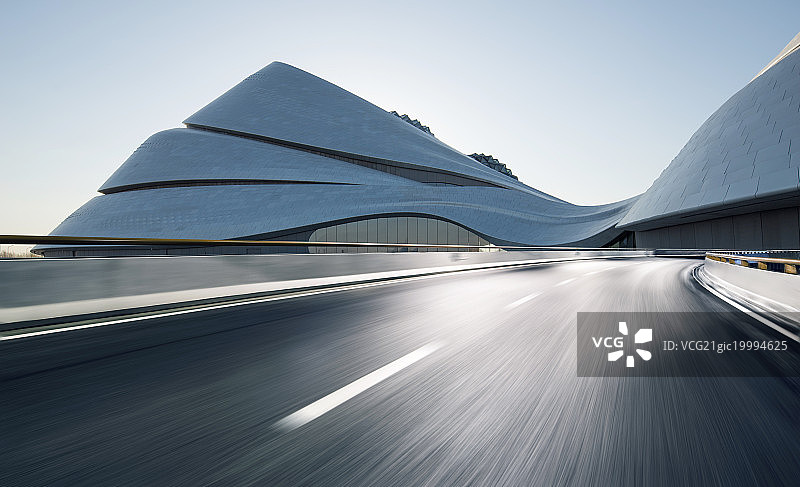 现代建筑与公路图片素材