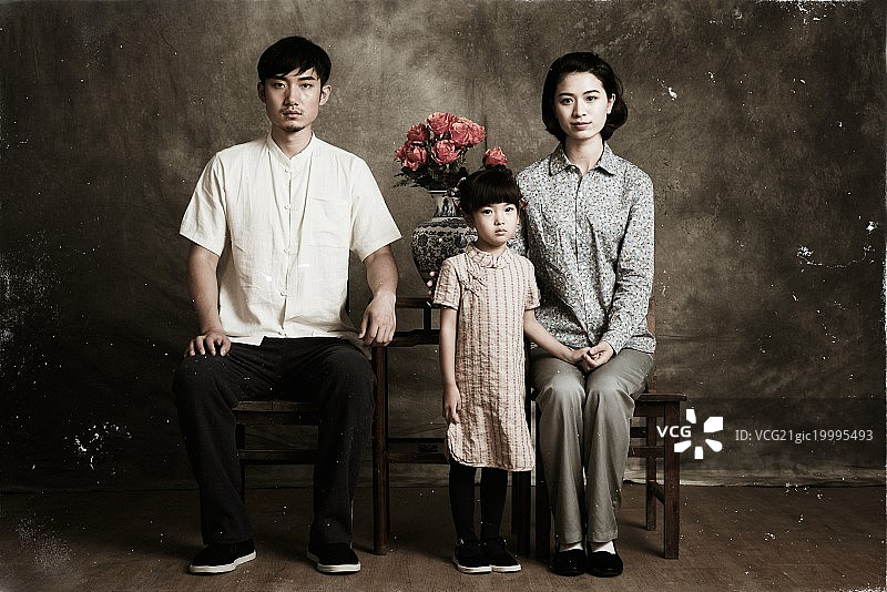 复古家庭照图片素材