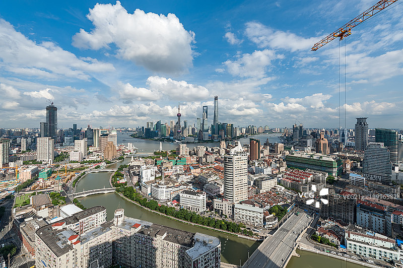 建设中的上海图片素材