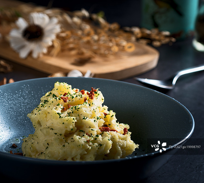 西餐棚拍土豆泥图片素材