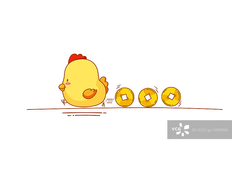 阿土鸡财源滚滚图片素材