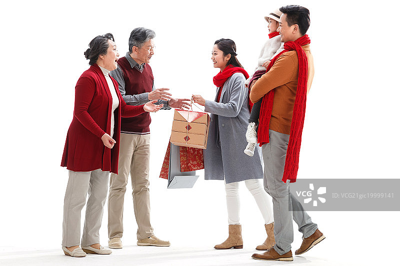 幸福家庭过新年图片素材