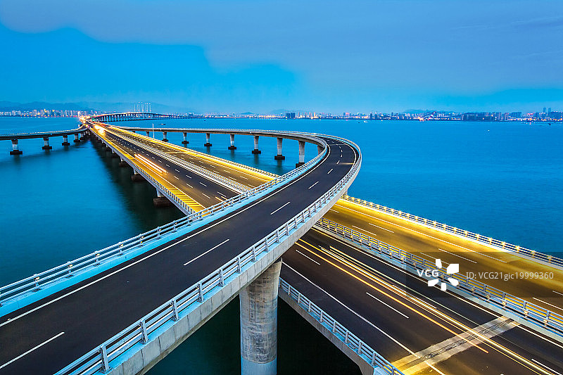 山东省青岛胶州湾跨海大桥图片素材