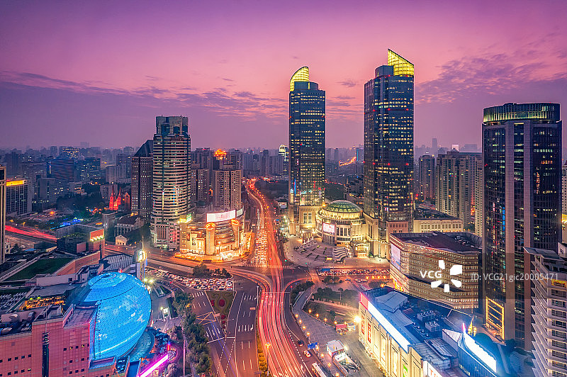 上海徐家汇夜景图片素材