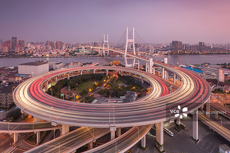上海南浦大桥夜景图片素材