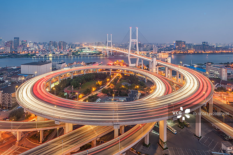 上海南浦大桥夜景图片素材