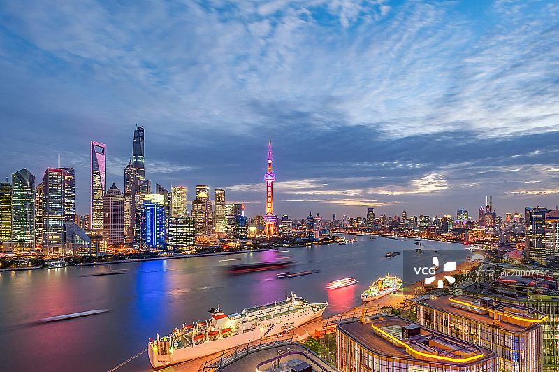 上海北外滩夜景图片素材