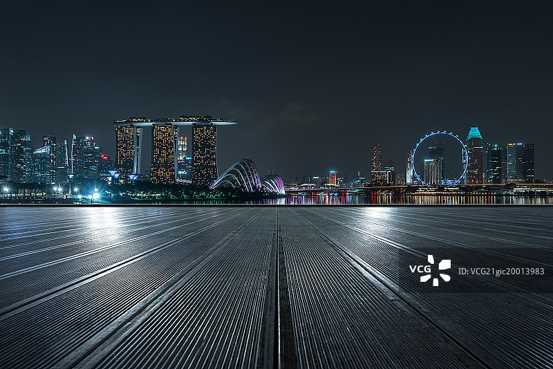 新加坡城市风光道路平台图片素材