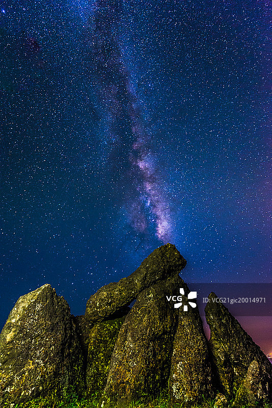 新疆石头城星空图片素材