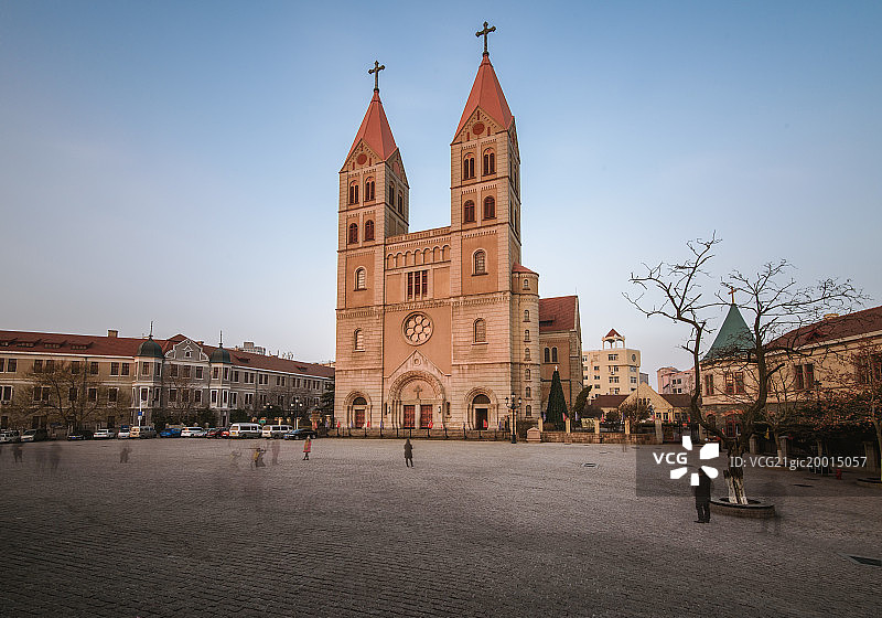 中国山东省青岛市天主教堂图片素材