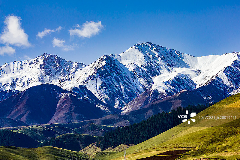 高山草场牧区风光图片素材