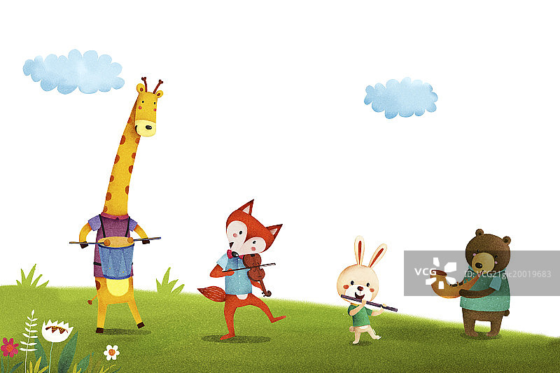 动物演奏图片素材