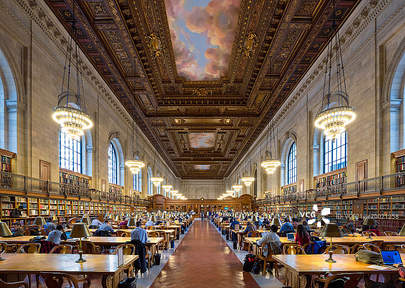 纽约公共图书馆图片素材