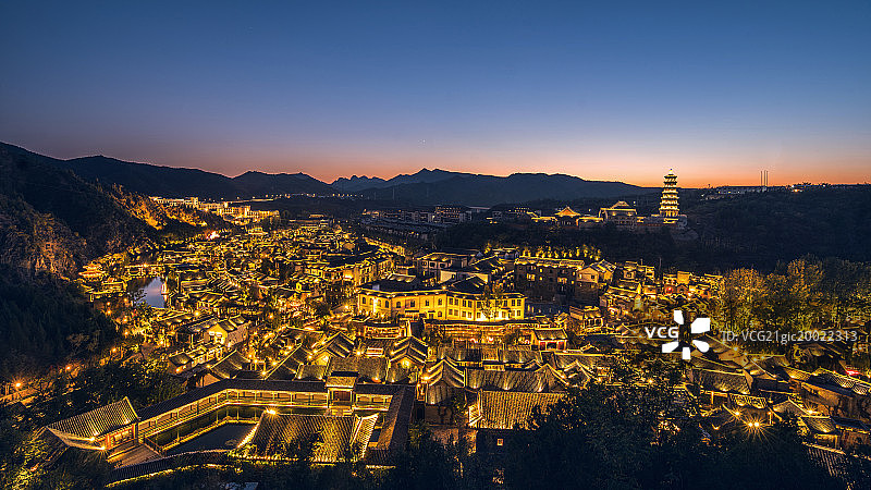 古北水镇全景图片素材