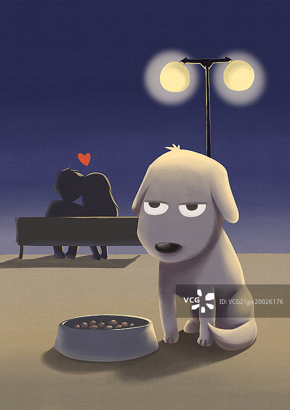 单身狗和狗粮图片素材