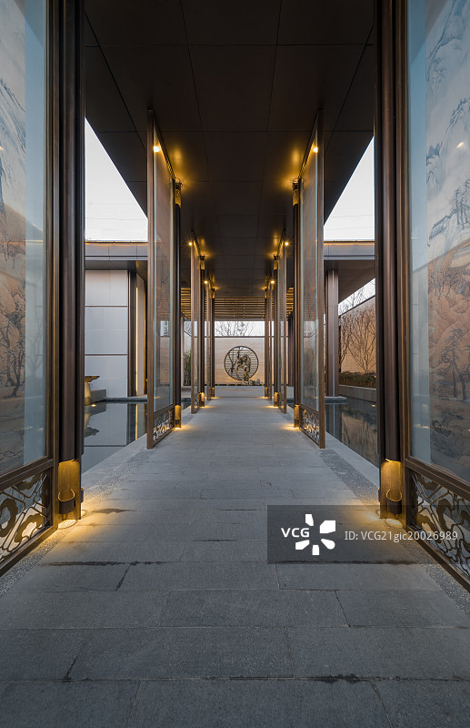 现代新中式建筑图片素材