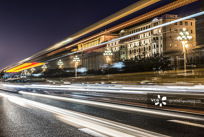 夜晚车灯延时摄影-002图片素材