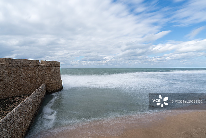 中东以色列阿卡古城墙图片素材