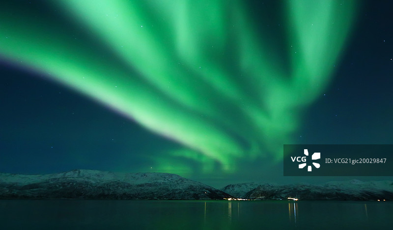 北欧极光图片素材