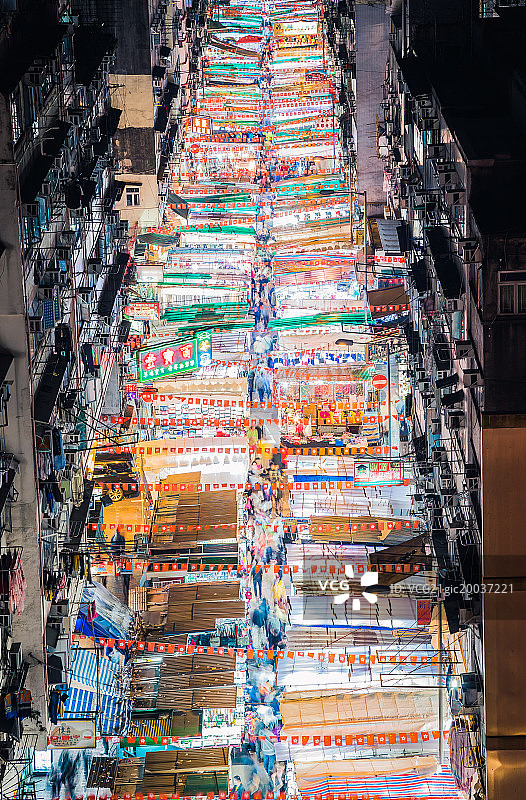 香港街道夜景图片素材