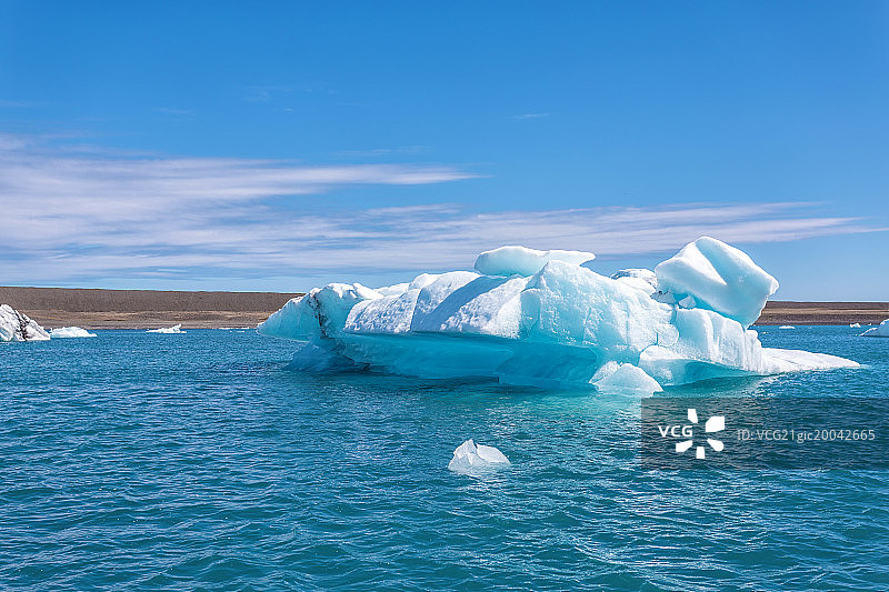 冰岛冰河湖图片素材