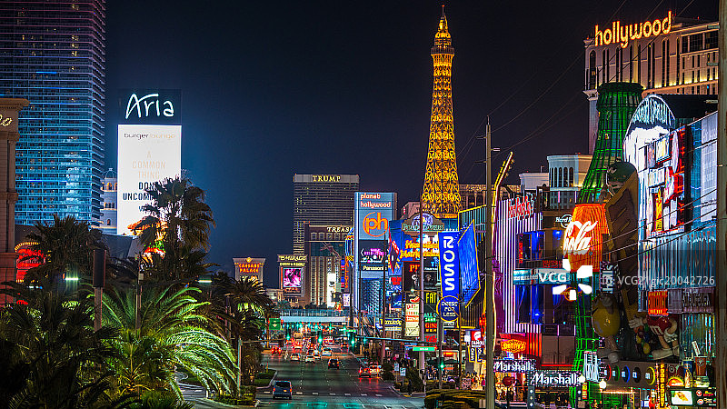 拉斯维加斯夜景图片素材