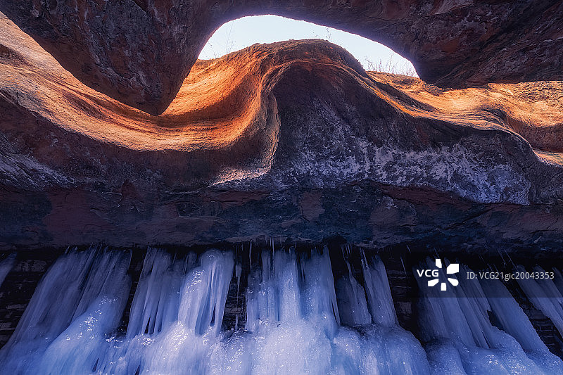 幽谷寒冰图片素材