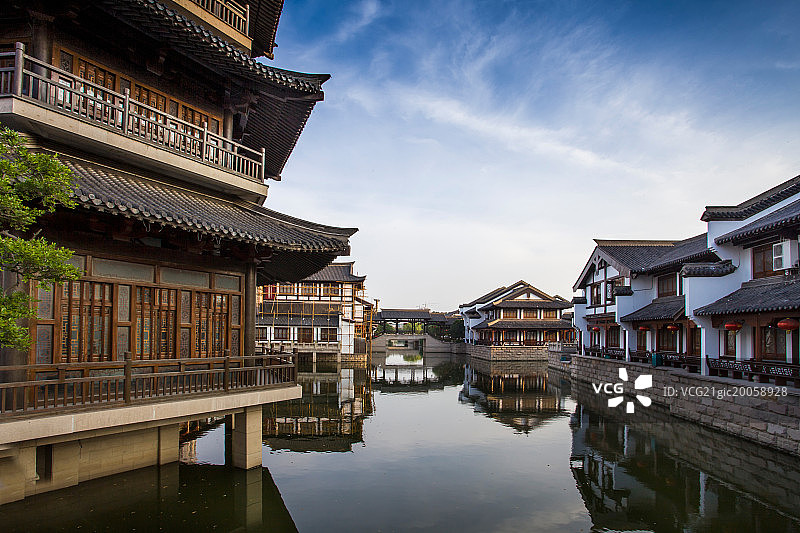 江苏省常州淹城建筑风光图片素材