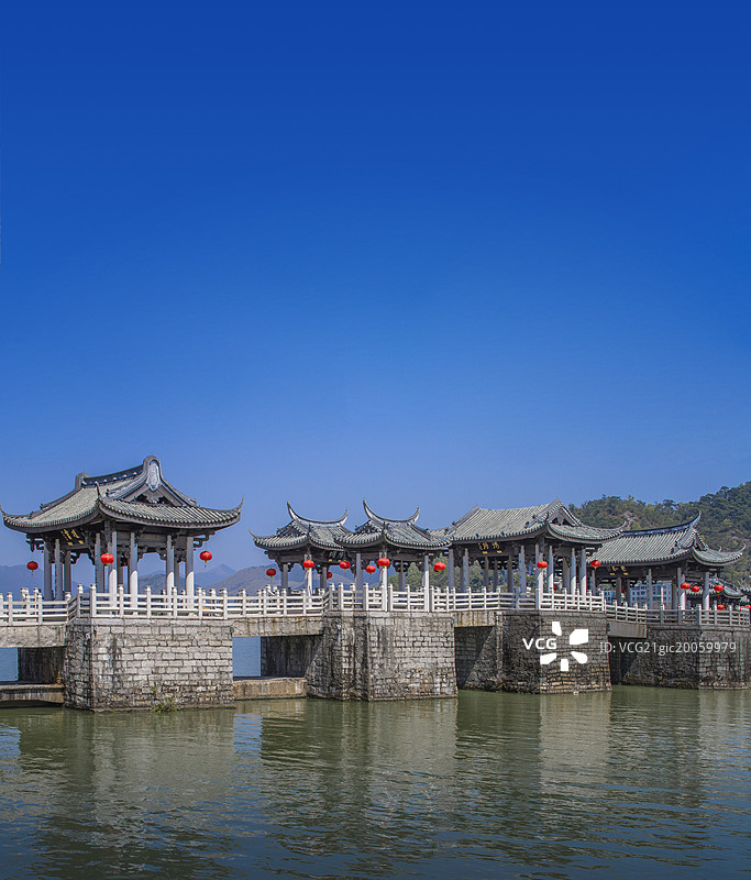 潮汕广济桥廊桥图片素材