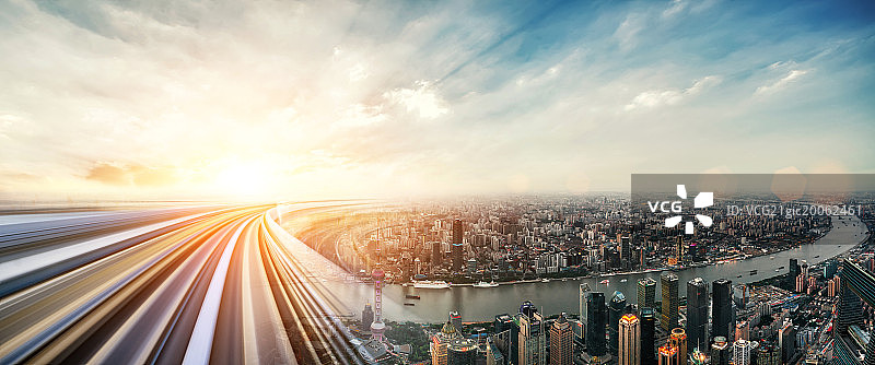 上海城市风光大数据概念图片素材