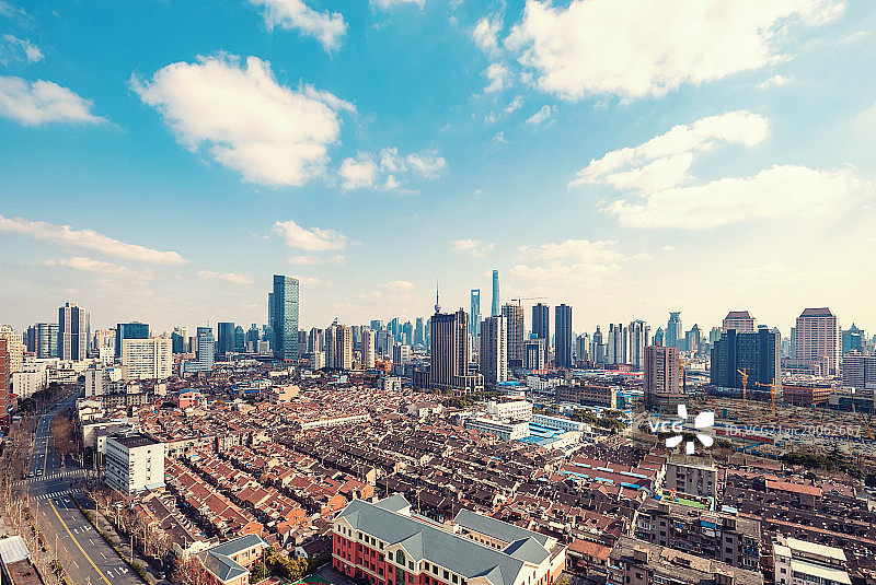 上海城市风光高视角图片素材