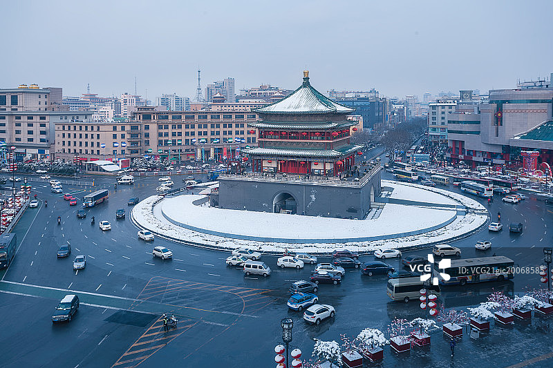 钟楼雪景图片素材