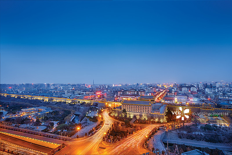 安定门夜景图片素材
