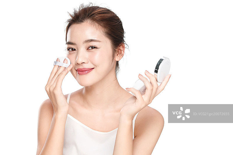 青年女人化妆图片素材