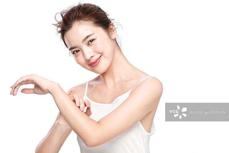 青年女人妆面肖像图片素材