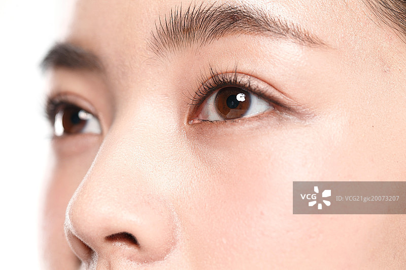 青年女人眼睛特写图片素材